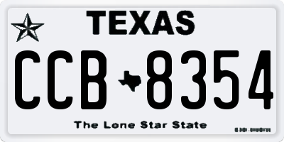 TX license plate CCB8354