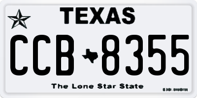 TX license plate CCB8355