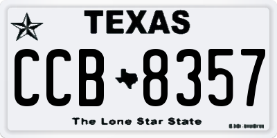 TX license plate CCB8357