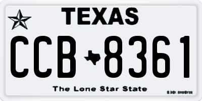 TX license plate CCB8361