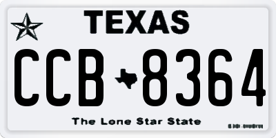 TX license plate CCB8364