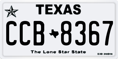 TX license plate CCB8367
