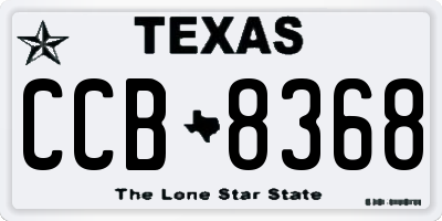 TX license plate CCB8368