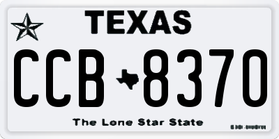 TX license plate CCB8370