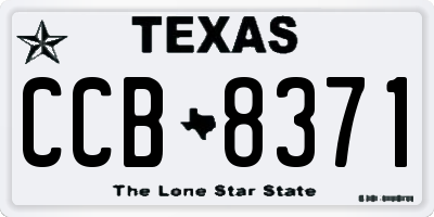 TX license plate CCB8371