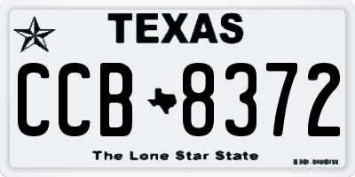 TX license plate CCB8372