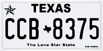TX license plate CCB8375