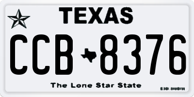 TX license plate CCB8376