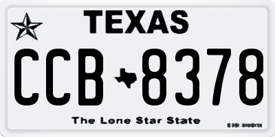 TX license plate CCB8378