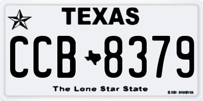 TX license plate CCB8379