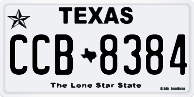 TX license plate CCB8384