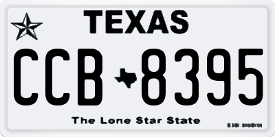 TX license plate CCB8395
