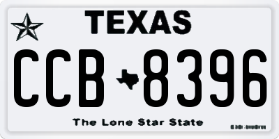 TX license plate CCB8396