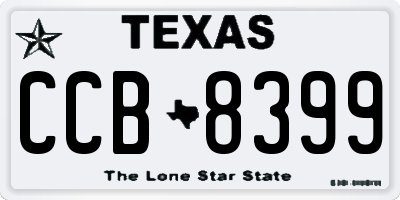 TX license plate CCB8399