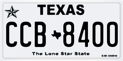 TX license plate CCB8400