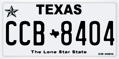 TX license plate CCB8404