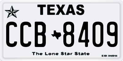 TX license plate CCB8409