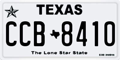 TX license plate CCB8410