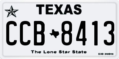 TX license plate CCB8413
