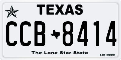TX license plate CCB8414