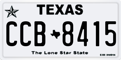 TX license plate CCB8415