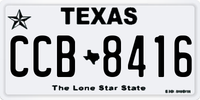 TX license plate CCB8416