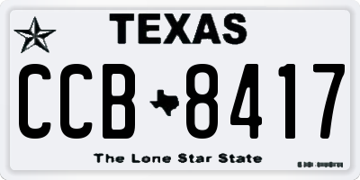 TX license plate CCB8417