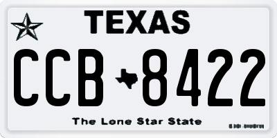 TX license plate CCB8422