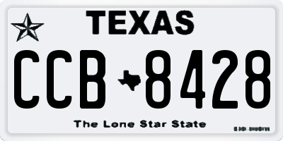 TX license plate CCB8428