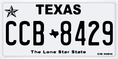 TX license plate CCB8429