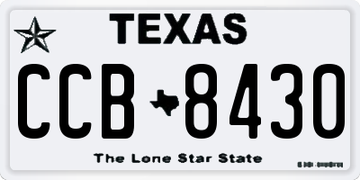 TX license plate CCB8430