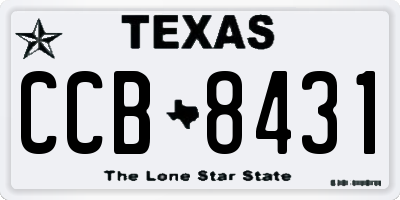 TX license plate CCB8431