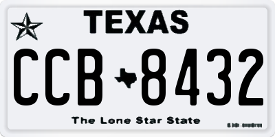 TX license plate CCB8432