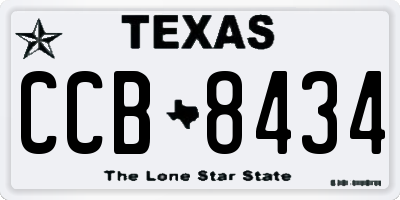 TX license plate CCB8434