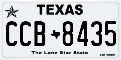 TX license plate CCB8435