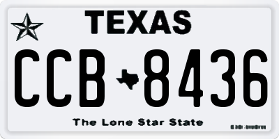 TX license plate CCB8436