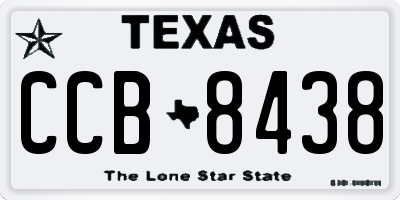 TX license plate CCB8438