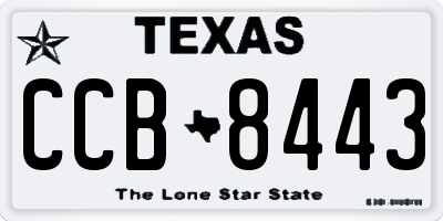 TX license plate CCB8443