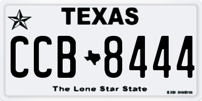 TX license plate CCB8444
