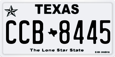 TX license plate CCB8445