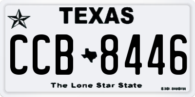 TX license plate CCB8446