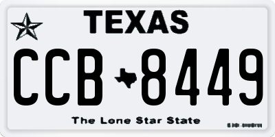 TX license plate CCB8449