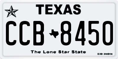 TX license plate CCB8450