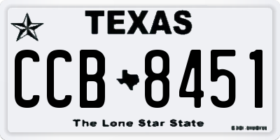 TX license plate CCB8451