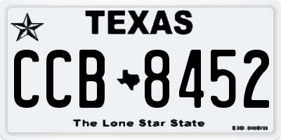 TX license plate CCB8452