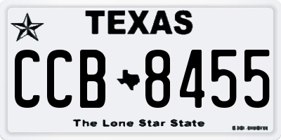 TX license plate CCB8455