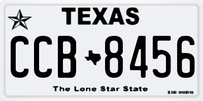 TX license plate CCB8456