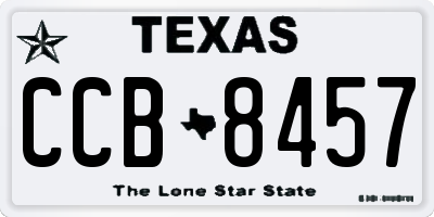 TX license plate CCB8457