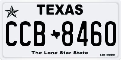TX license plate CCB8460