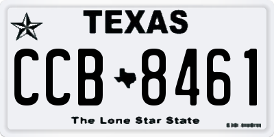 TX license plate CCB8461